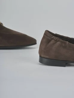 Mocassini tacco 2cm camoscio testa