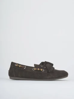 Mocassini tacco 1cm camoscio testa