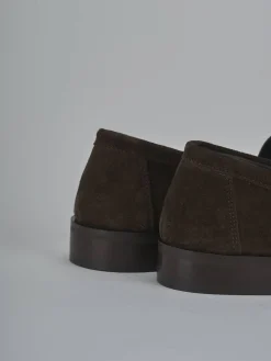 Mocassini tacco 2cm camoscio testa