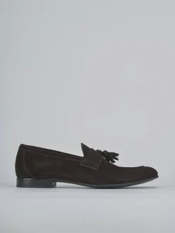 Mocassini tacco 1cm camoscio testa