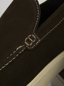 Mocassini tacco 2cm camoscio testa