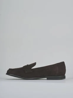 Mocassini tacco 1cm camoscio testa