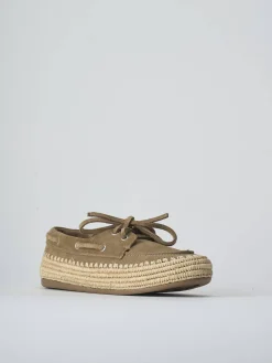 Mocassini tacco 1cm camoscio beige