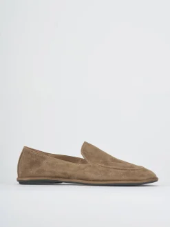 Mocassini tacco 1cm camoscio beige