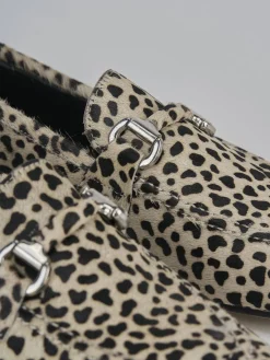 Mocassini tacco 1cm cavallino multicolor