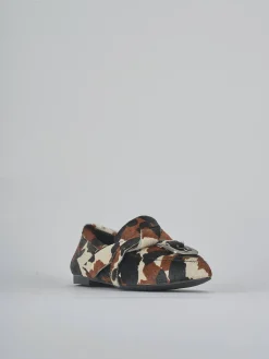 Mocassini tacco 1cm cavallino multicolor