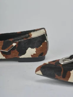 Mocassini tacco 1cm cavallino multicolor