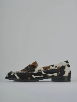 Mocassini tacco 2cm cavallino multicolor