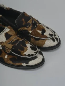 Mocassini tacco 2cm cavallino multicolor