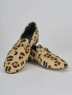 Mocassini tacco 1cm cavallino multicolor