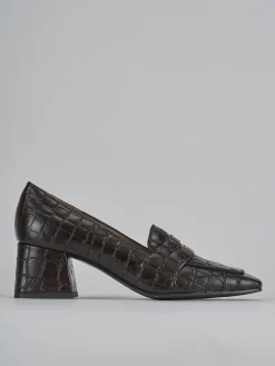 Mocassini tacco 6cm cocco testa