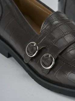 Mocassini tacco 2cm cocco testa