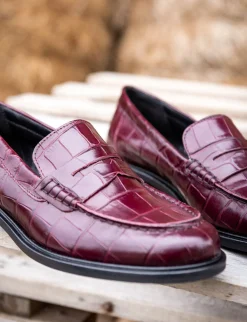 Mocassini tacco 2cm cocco bordo'