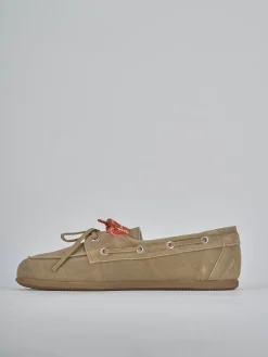 Mocassini tacco 1cm nabuk beige