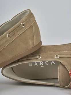 Mocassini tacco 1cm nabuk beige