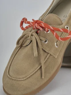 Mocassini tacco 1cm nabuk beige