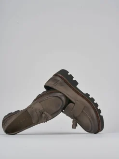 Mocassini tacco 3cm nabuk beige