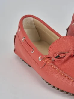 Mocassini tacco 1cm pelle rosso