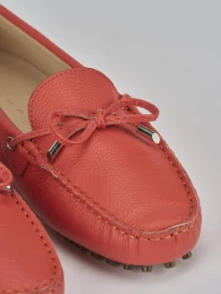 Mocassini tacco 1cm pelle rosso