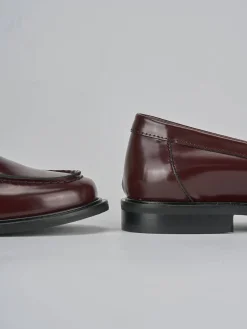 Mocassini tacco 1cm pelle bordo'