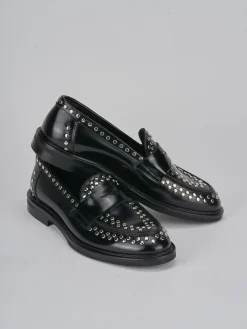 Mocassini tacco 1cm pelle nero