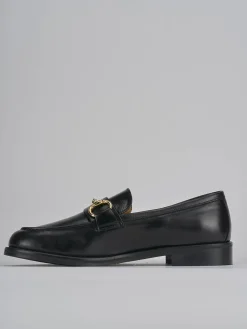 Mocassini tacco 2cm pelle nero