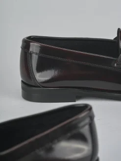 Mocassini tacco 1cm pelle bordo'