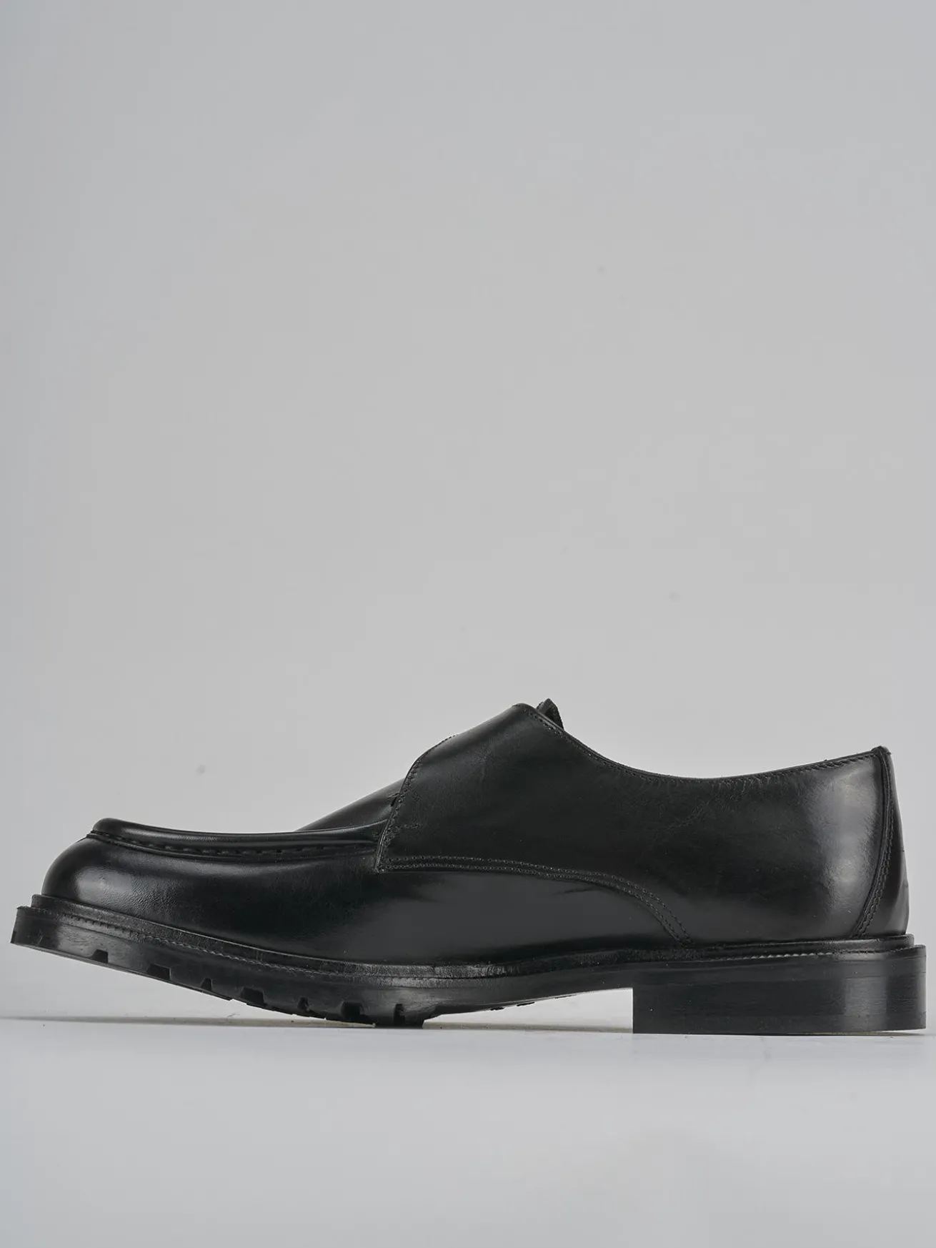 Mocassini tacco 2cm pelle nero