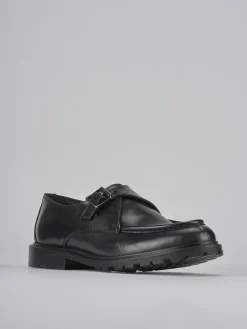 Mocassini tacco 2cm pelle nero