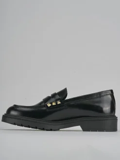 Mocassini tacco 2cm pelle nero