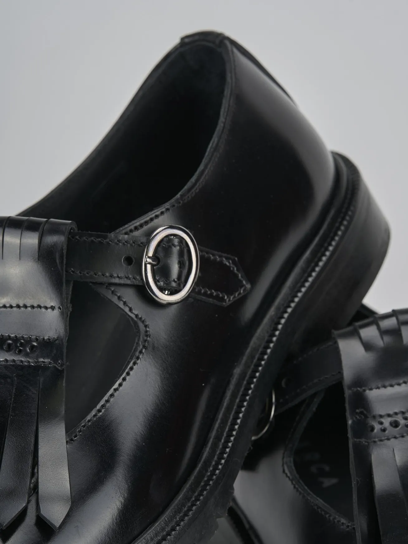 Mocassini tacco 2cm pelle nero