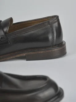 Mocassini tacco 1cm pelle testa