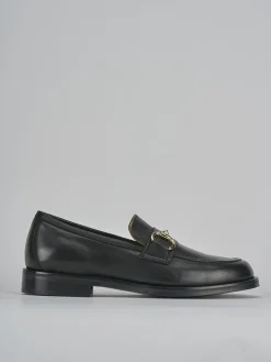 Mocassini tacco 2cm pelle nero