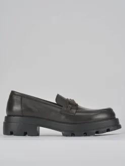 Mocassini tacco 2cm pelle testa