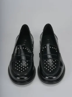 Mocassini tacco 1cm pelle nero