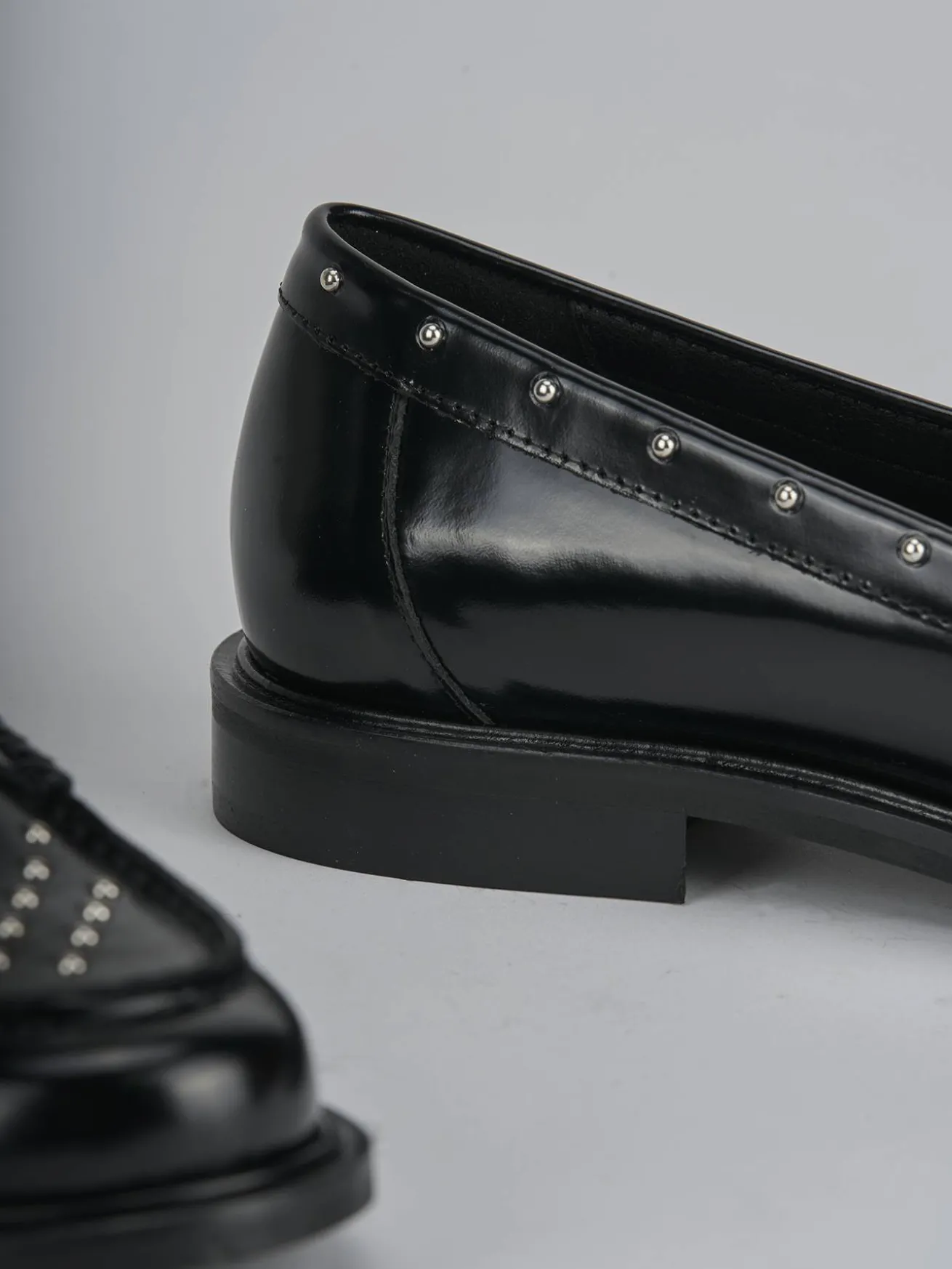 Mocassini tacco 1cm pelle nero