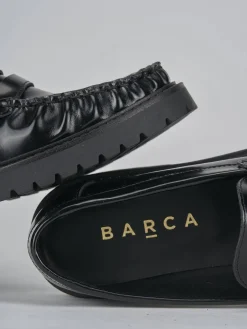 Mocassini tacco 2cm pelle nero