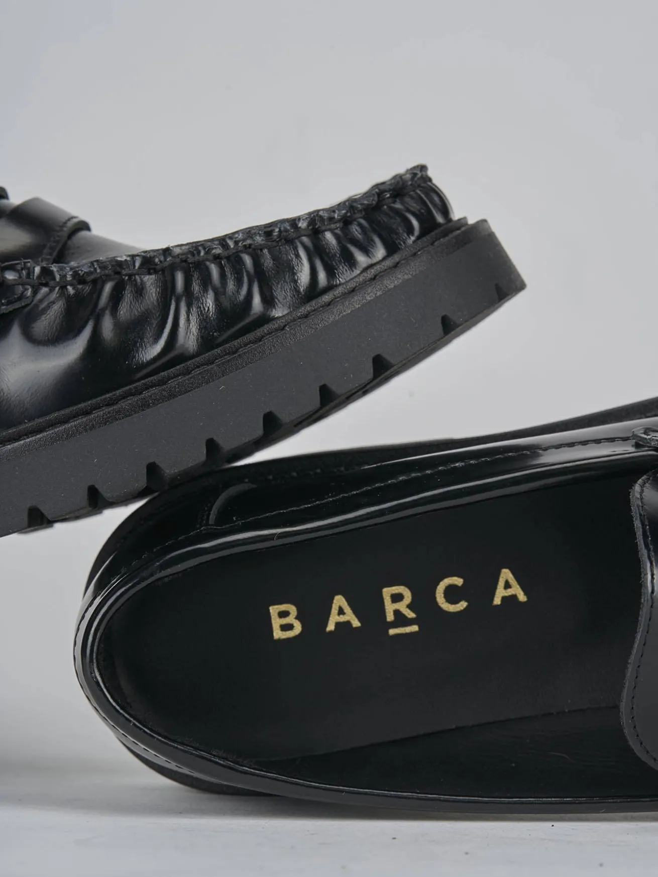 Mocassini tacco 2cm pelle nero