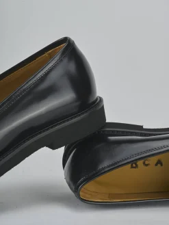 Mocassini tacco 3cm pelle nero