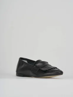 Mocassini tacco 1cm pelle nero