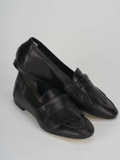 Mocassini tacco 1cm pelle nero