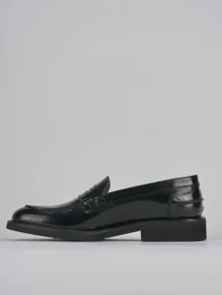 Mocassini tacco 2cm pelle nero