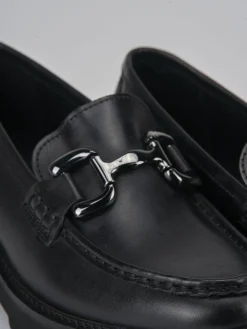 Mocassini tacco 1cm pelle nero