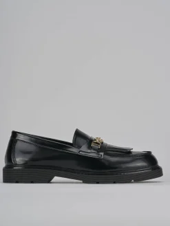 Mocassini tacco 2cm pelle nero