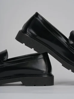 Mocassini tacco 2cm pelle nero