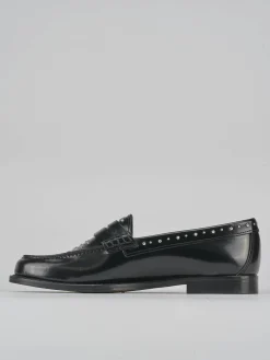 Mocassini tacco 2cm pelle nero