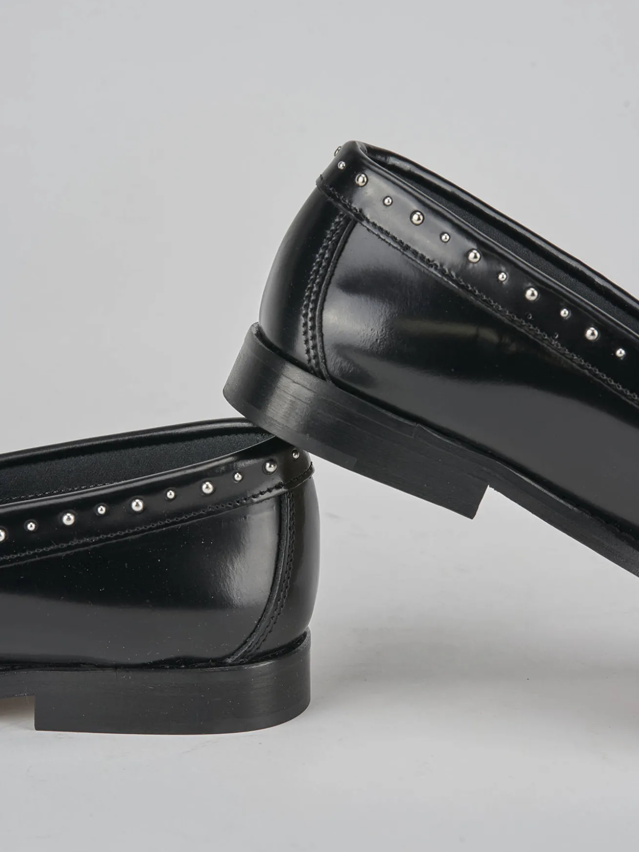 Mocassini tacco 2cm pelle nero