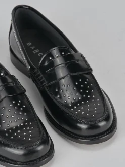 Mocassini tacco 2cm pelle nero