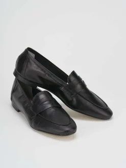 Mocassini tacco 1cm pelle nero