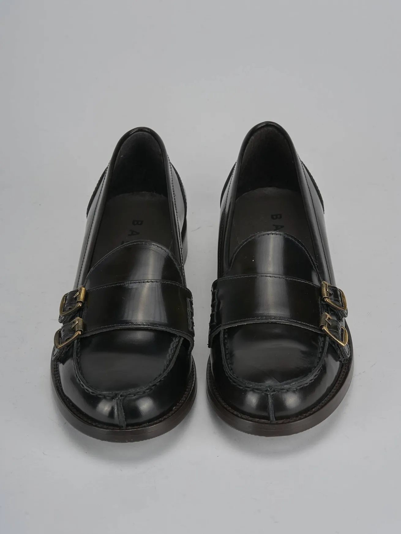 Mocassini tacco 2cm pelle testa